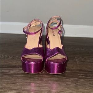 Stylish Purple Platform Sandals